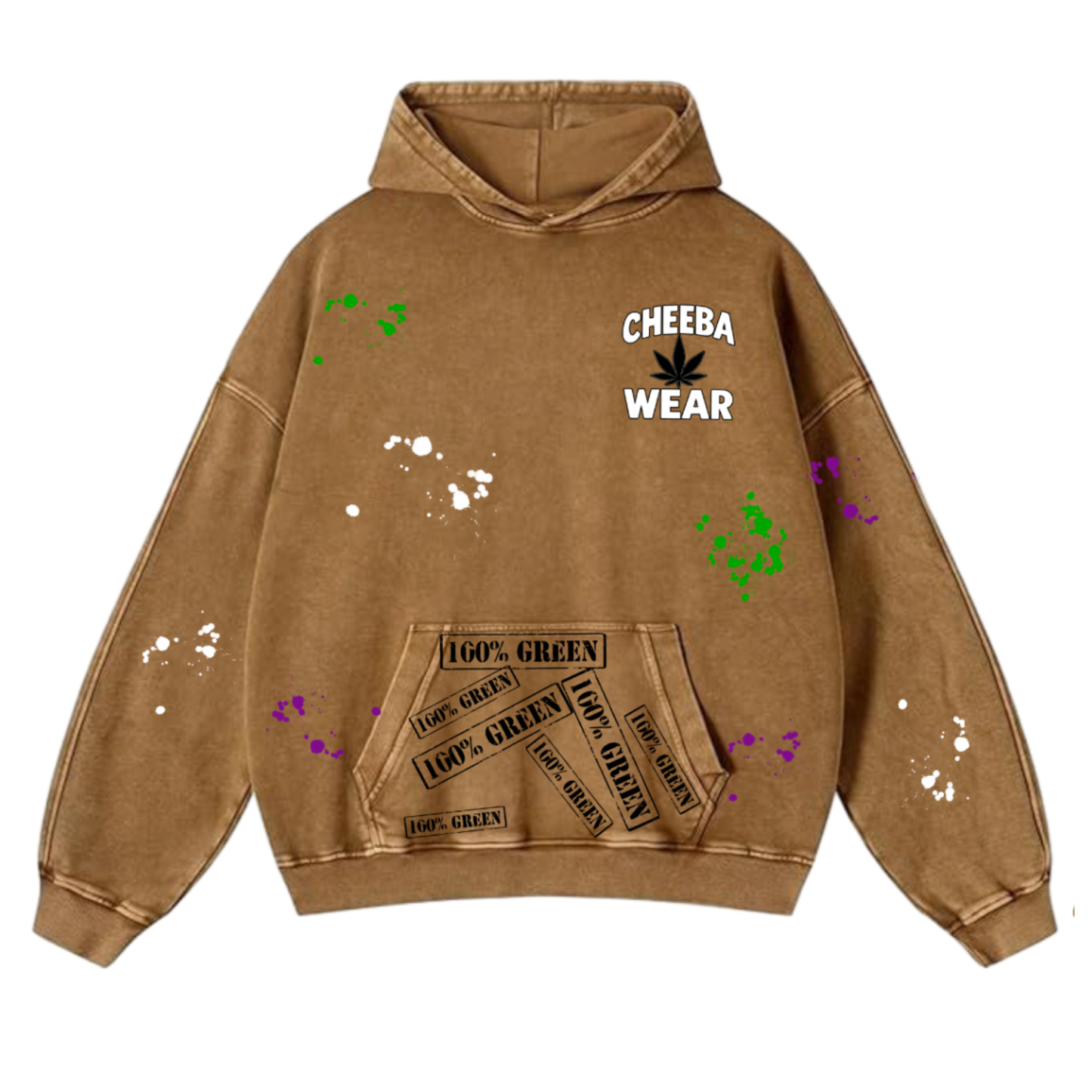CHEEBA WEAR “100% GREEN” HOODIE