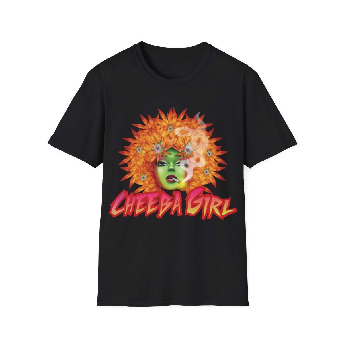 Men's Men’s Orange Hair Cheeba Girl 420 T-Shirt – Stoner Weed Tee | Cheeba Wear - Cheeba Wear
