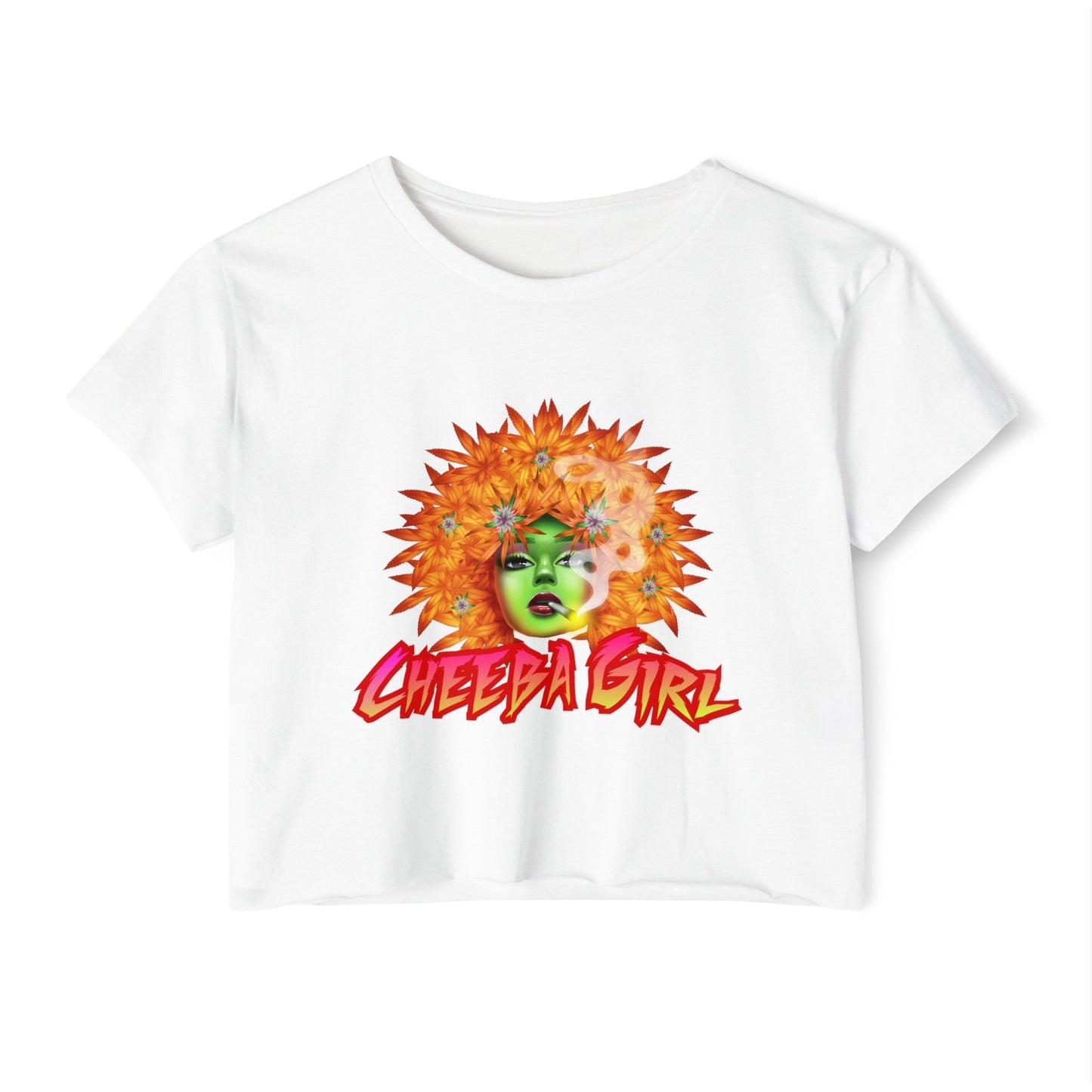 Women’s Cheeba Girl Crop Top – Trendy 420 Stoner Fashion | Cheeba Wear - Cheeba Wear