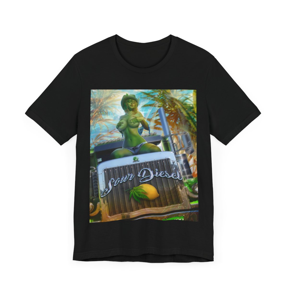 Men’s Cheeba Girl Sour Diesel 420 T-Shirt – Stoner Weed Tee | Cheeba Wear - Cheeba Wear