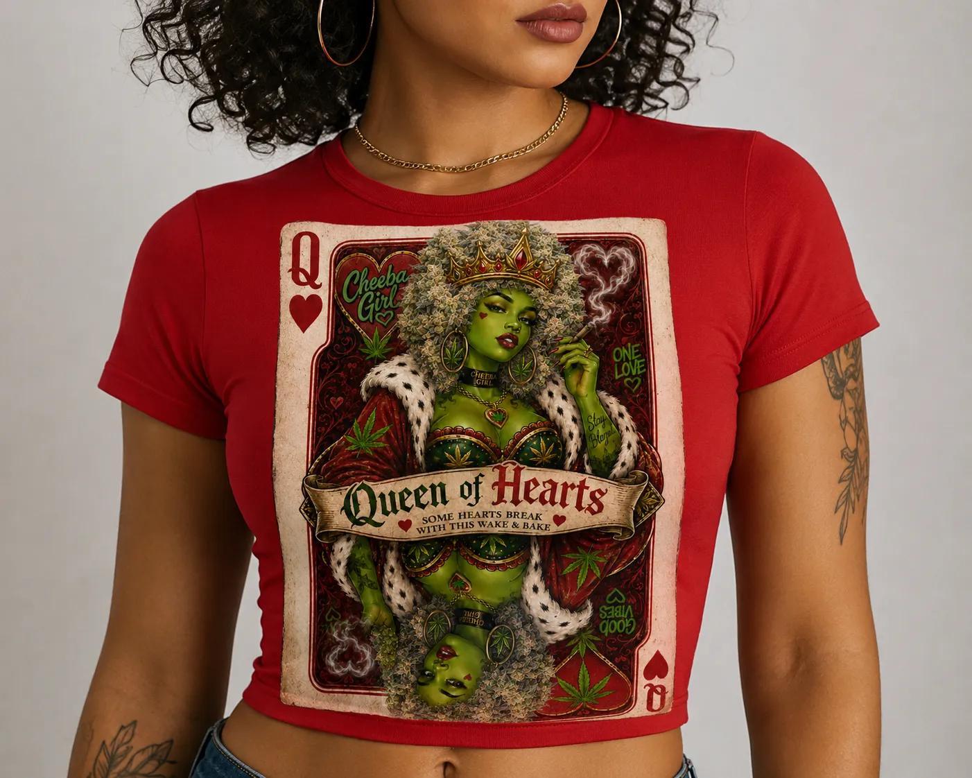 Queen of Hearts Crop Tee