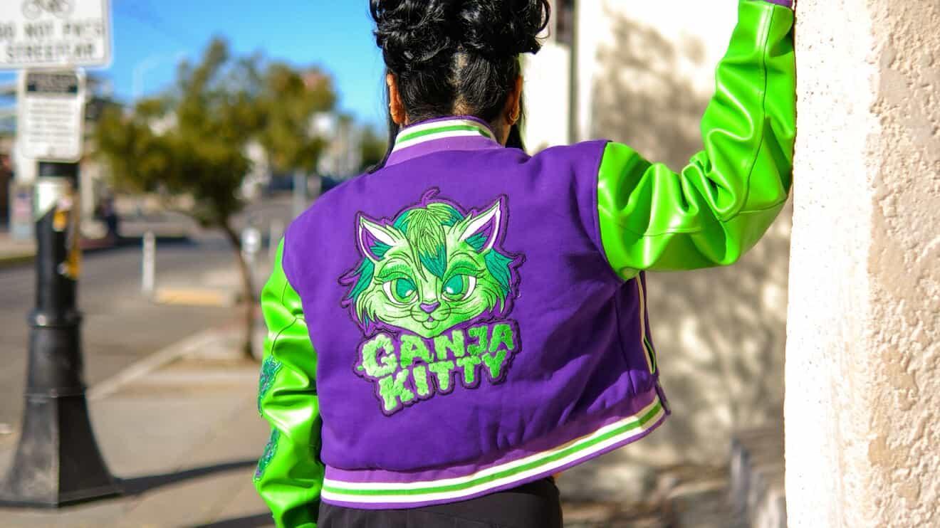 Ganja Kitty Varsity Jacket
