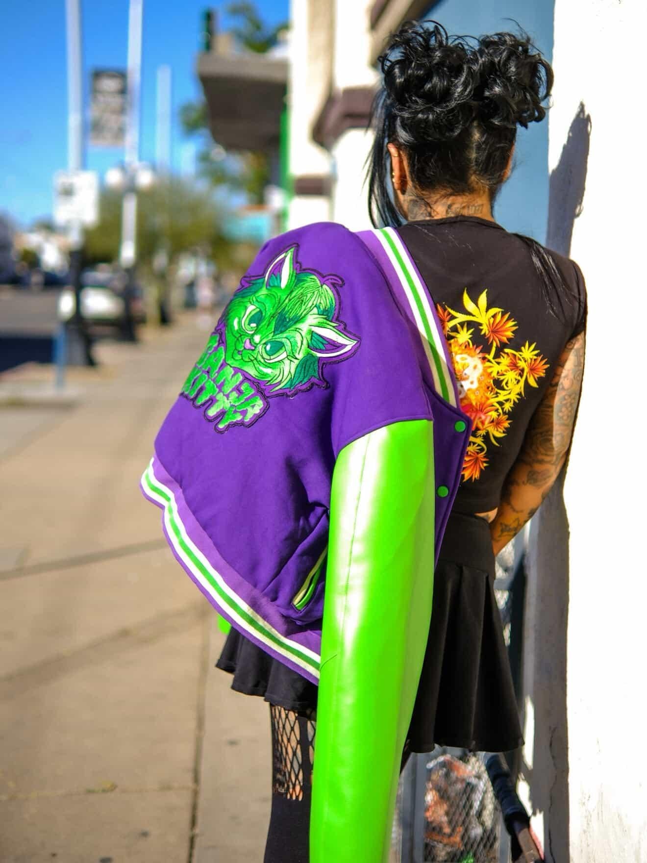 Ganja Kitty Varsity Jacket