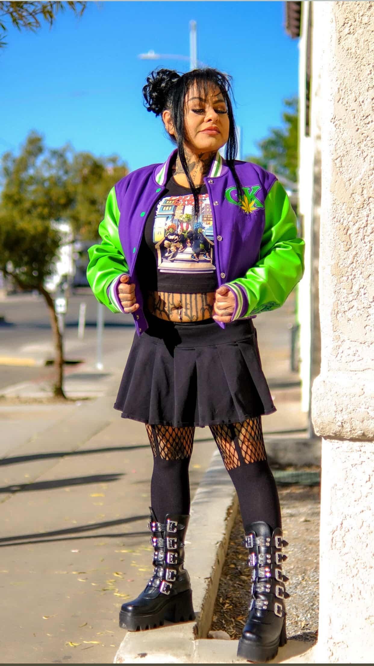 Ganja Kitty Varsity Jacket