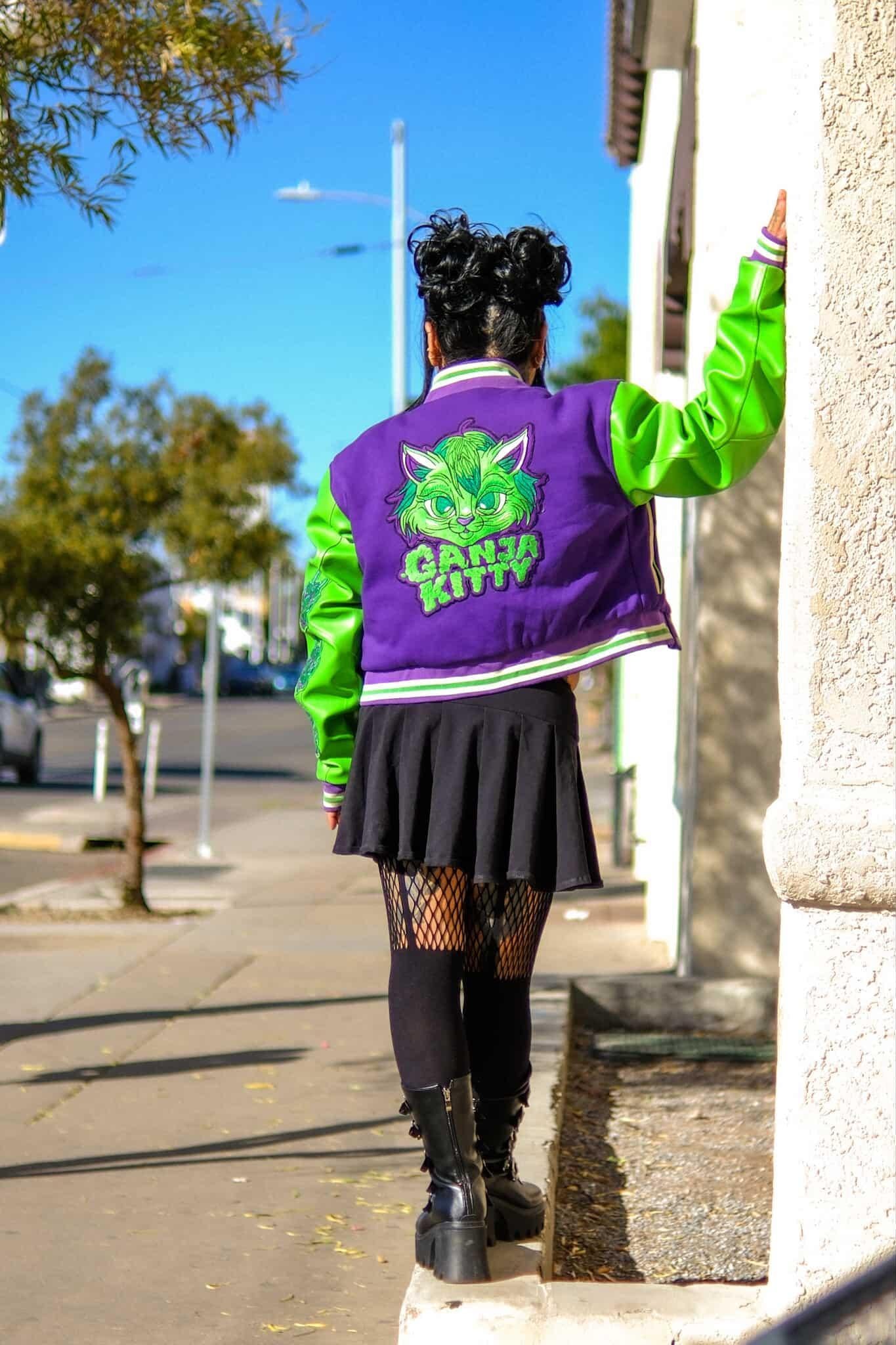 Ganja Kitty Varsity Jacket