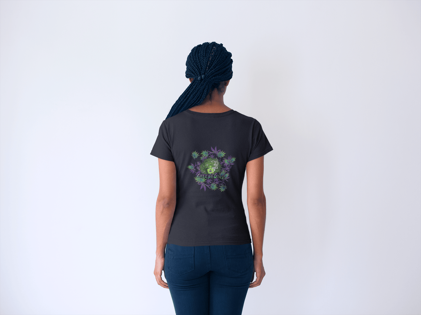 Women's Stoned Slumber Party Tee – Cheeba Girl & Ganja Kitty Edition - Cheeba Wear