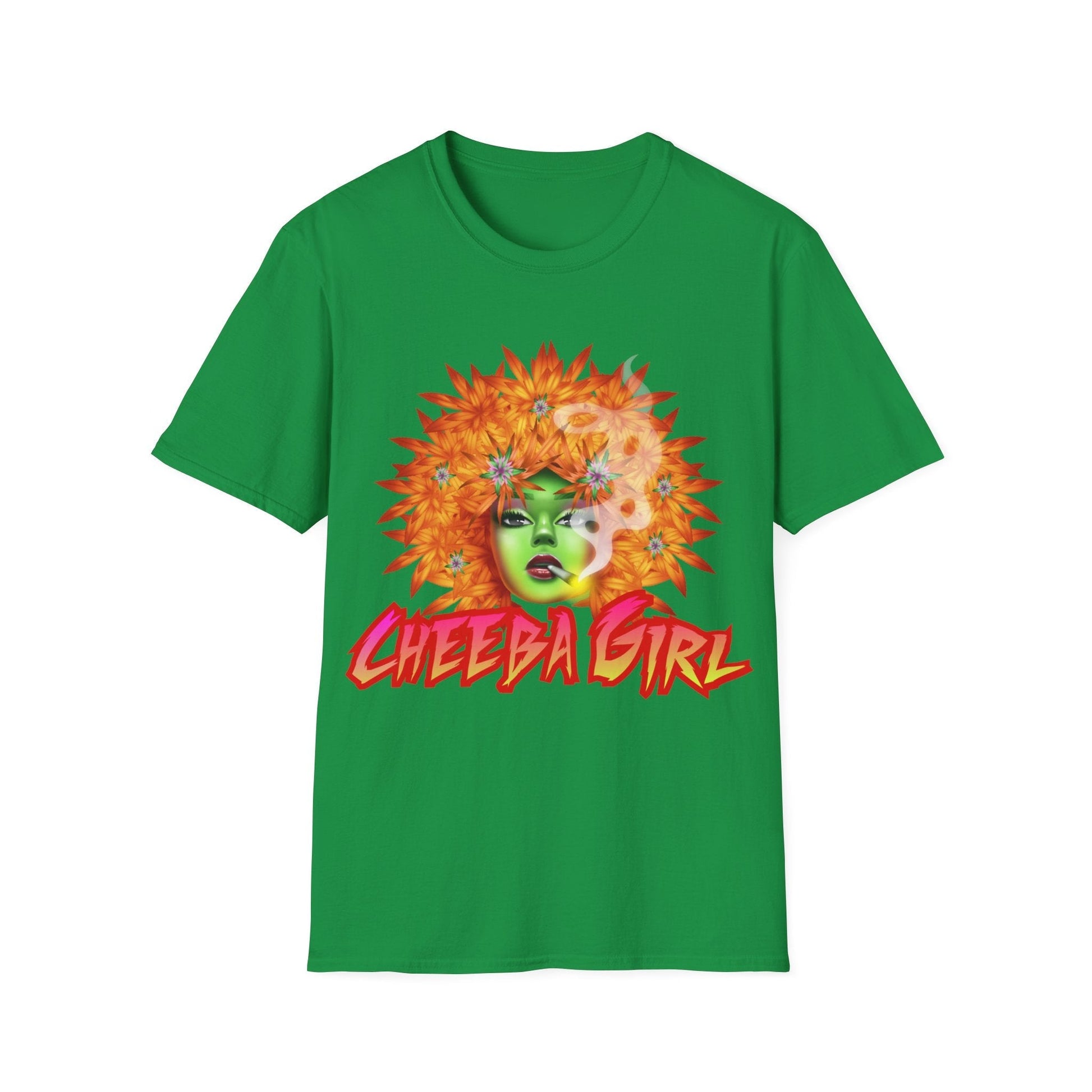 Men's Men’s Orange Hair Cheeba Girl 420 T-Shirt – Stoner Weed Tee | Cheeba Wear - Cheeba Wear