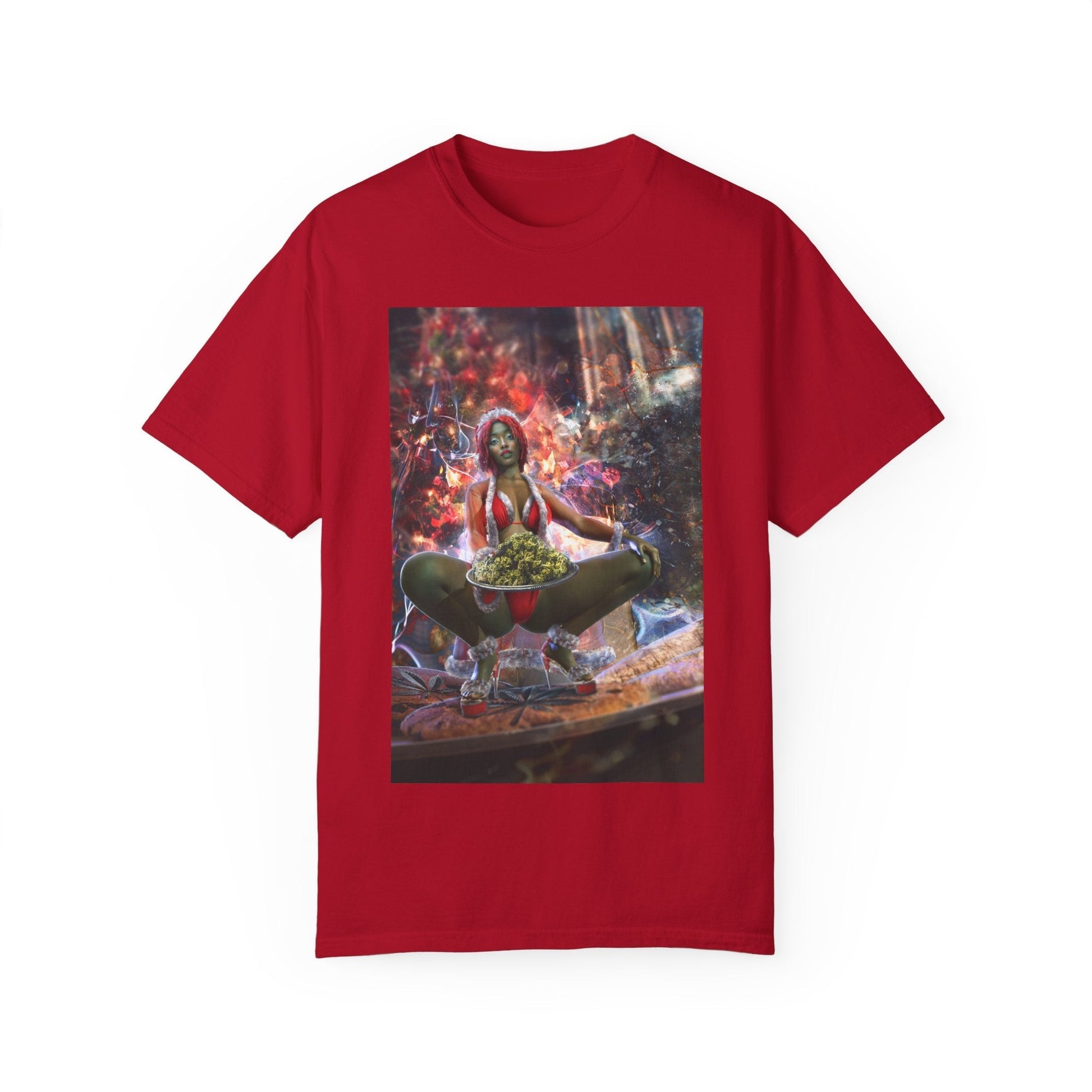 Cheeba Girl Christmas Cookie 420 T-Shirt – Stoner Holiday Tee | Cheeba Wear - Cheeba Wear
