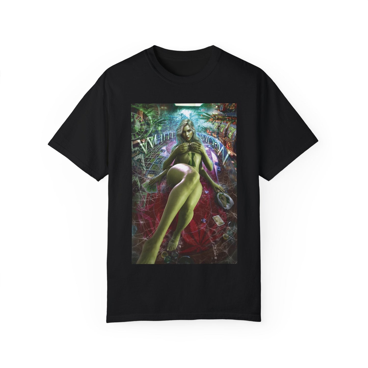 White Widow Stoner T-Shirt – 420 Weed Graphic Tee | Cheeba Wear - Cheeba Wear