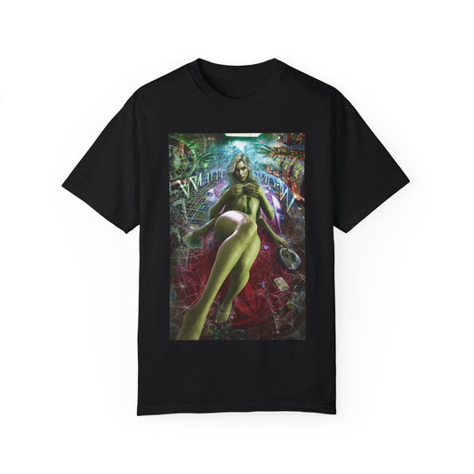 White Widow Stoner T-Shirt – 420 Weed Graphic Tee | Cheeba Wear - Cheeba Wear